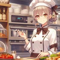 chef lady, restaurant kitchen, anime2.jpg