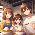 family_having_curry_rice_using_spoon_in_cafe.jpg