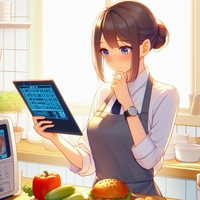 food analyzing lady, anime.jpg